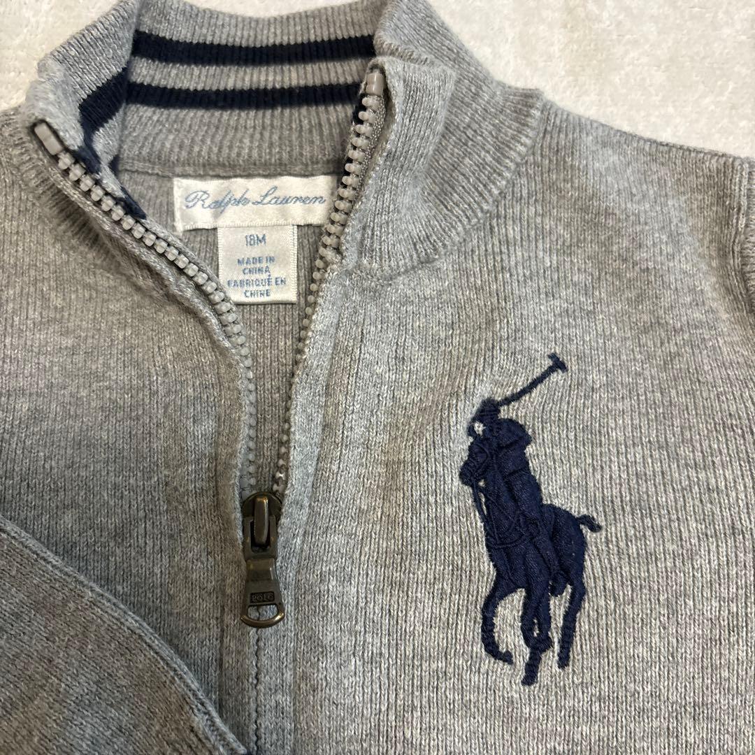 Ralph Lauren グレー カーディガン 18M 90相当の写真2枚目