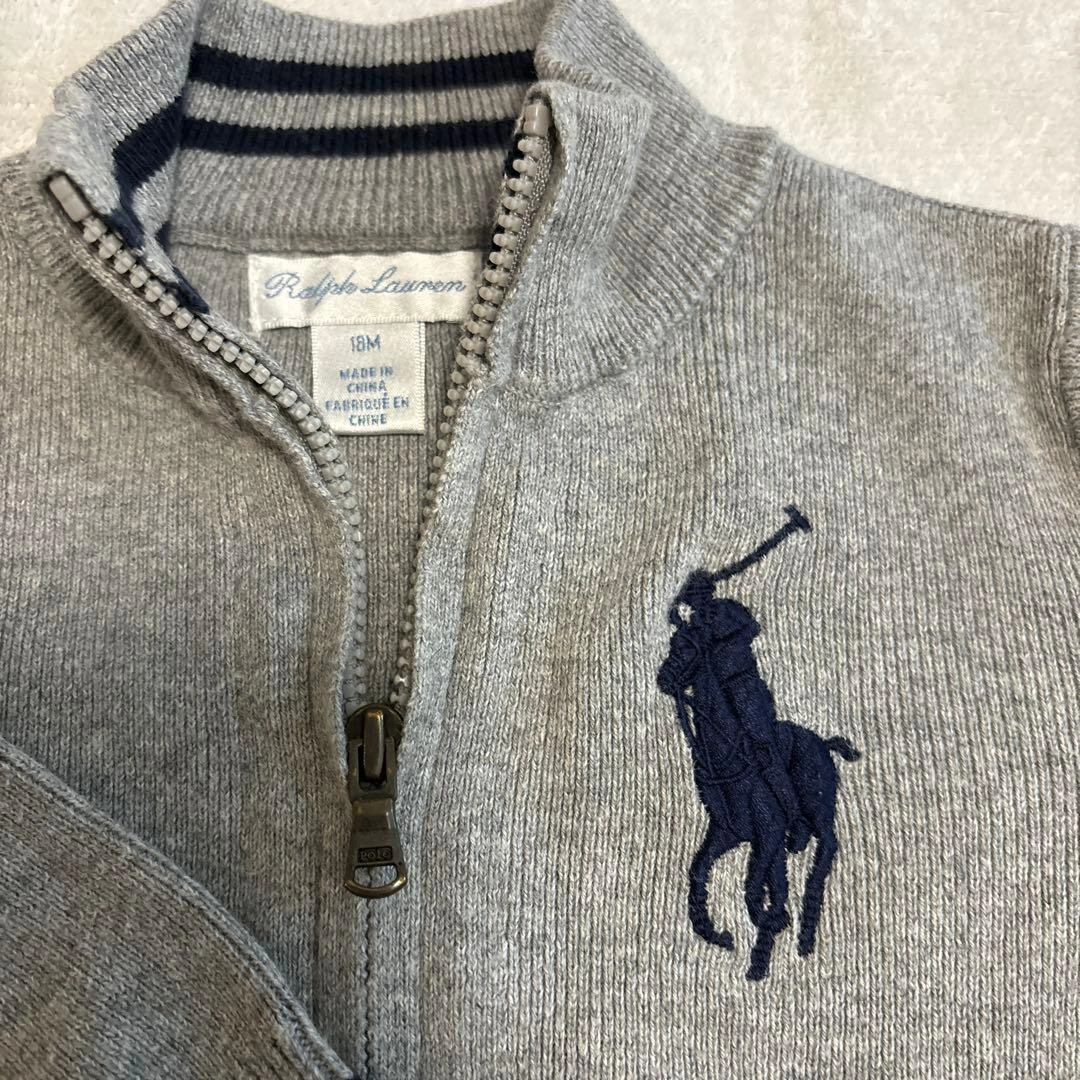 Ralph Lauren グレー カーディガン 18M 90相当の写真2枚目