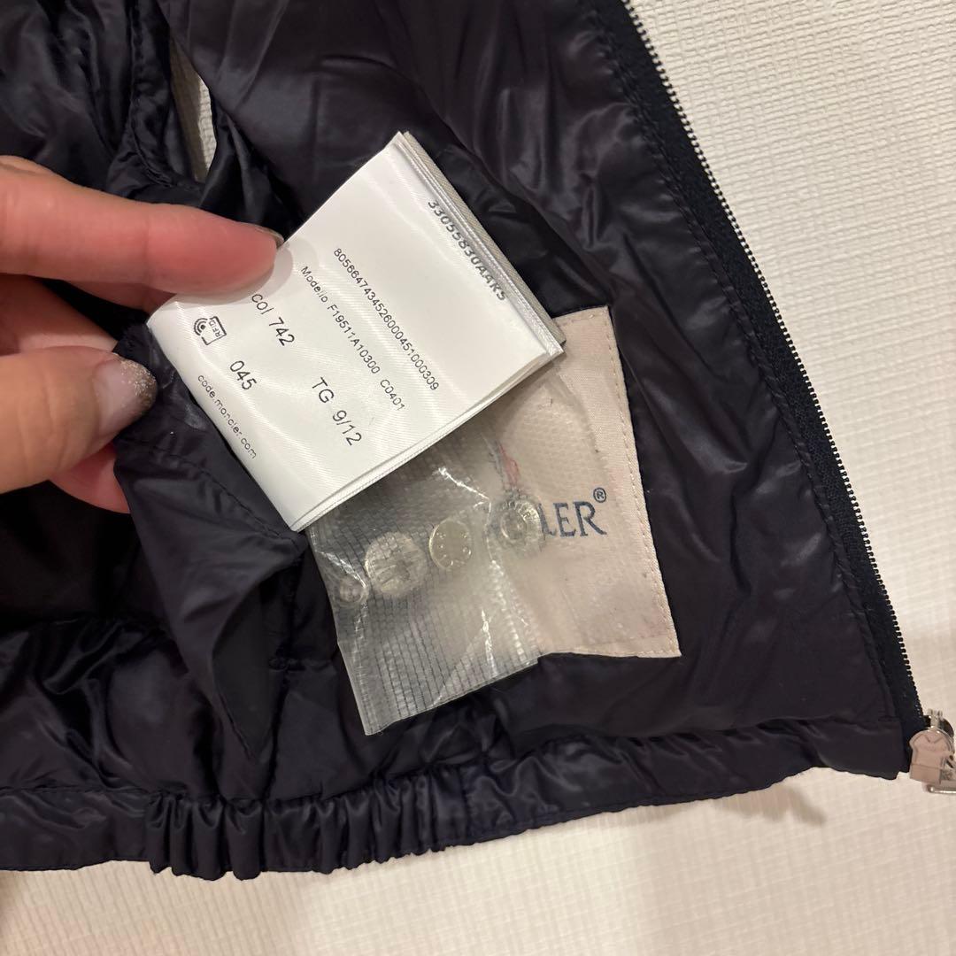 MONCLER ベビー キッズ ダウンベスト 9m 12mの写真3枚目