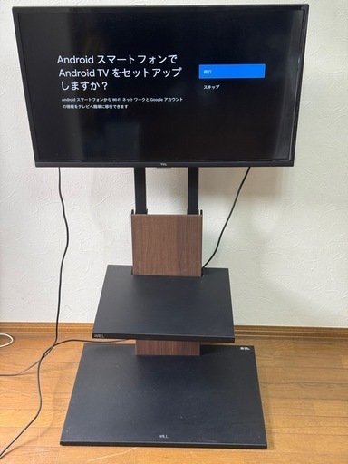 2022年製 32型Android TV EQUALS WALLテレビスタンド付の写真2枚目