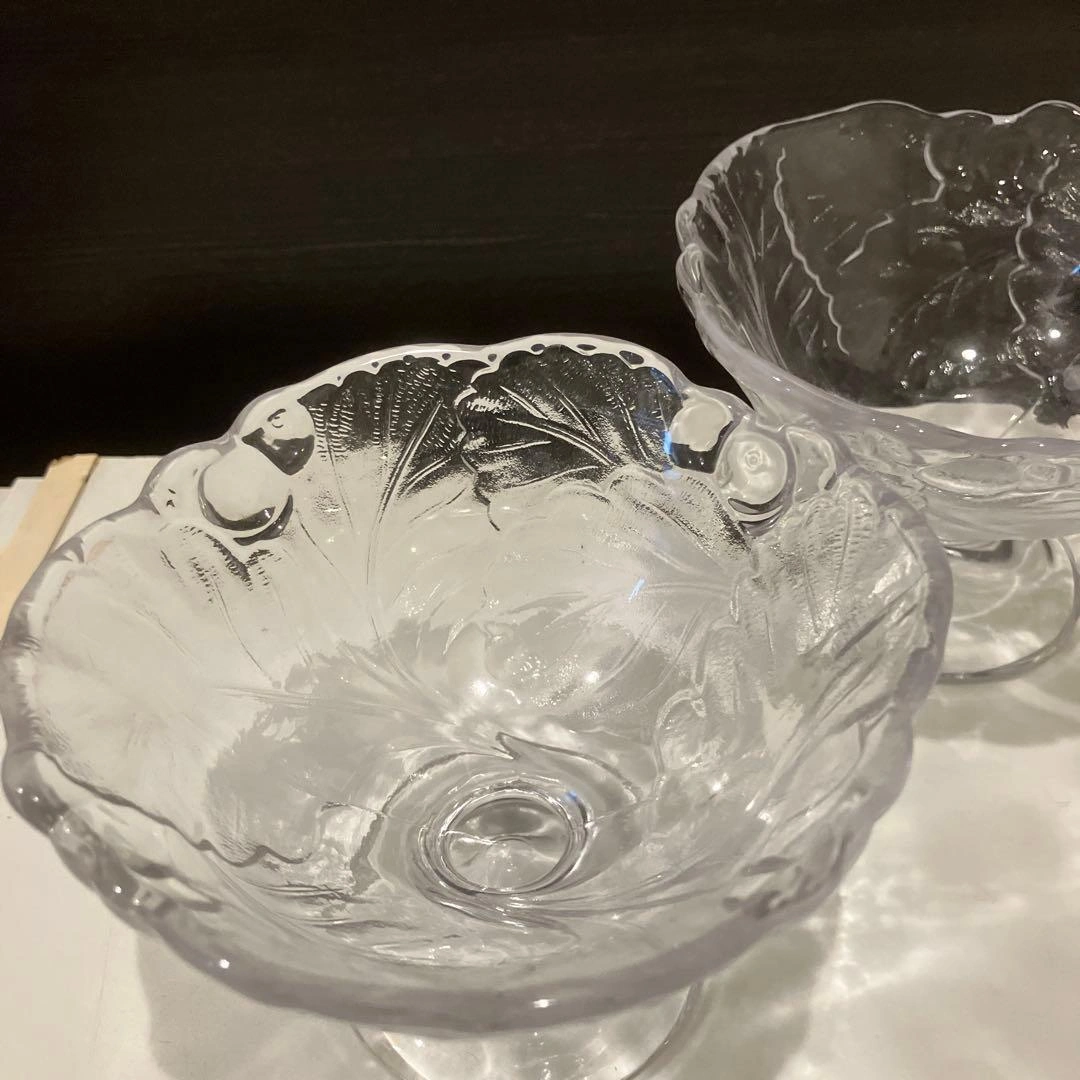 ガラス製デザート、かき氷カップ 2個セットの写真2枚目