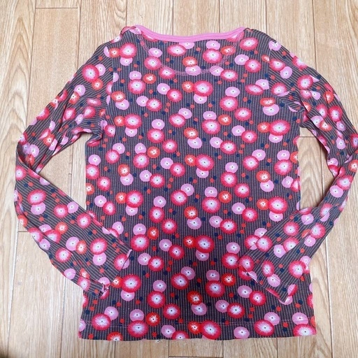 PETIT BATEAU 花柄 長袖カットソー 10ans 長袖Tシャツ ピンク 部屋着の写真5枚目