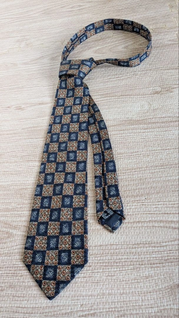 renoma PARIS レノマ パリス チェック柄シルクネクタイの写真3枚目