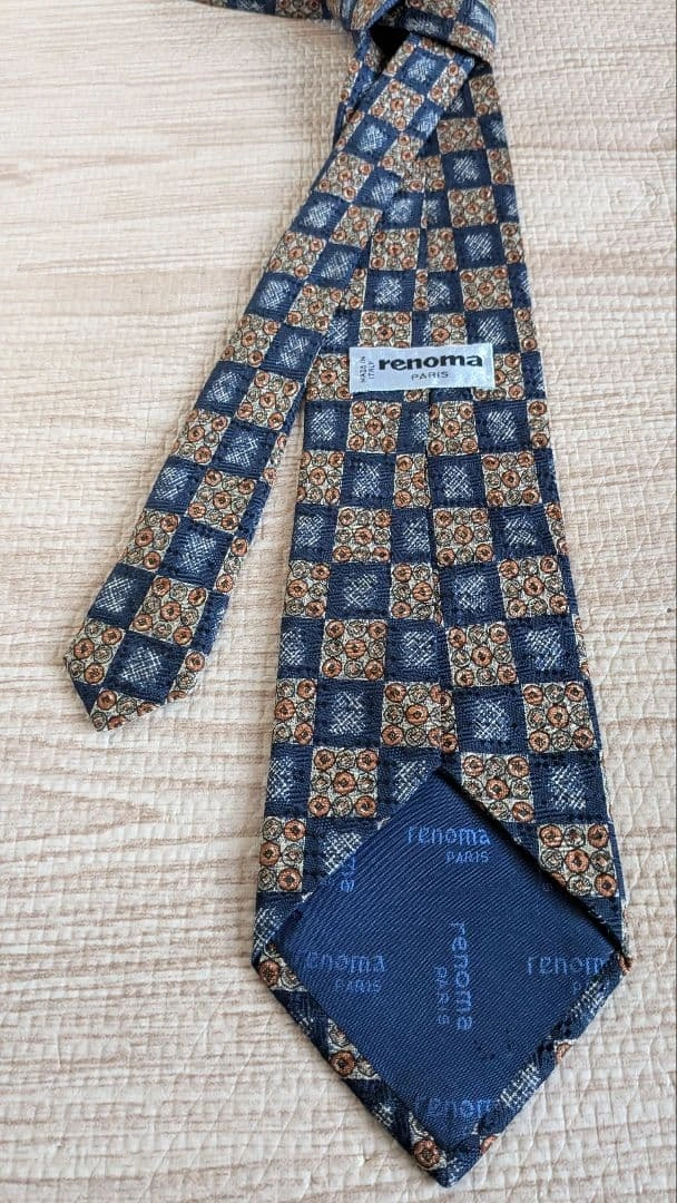 renoma PARIS レノマ パリス チェック柄シルクネクタイの写真4枚目