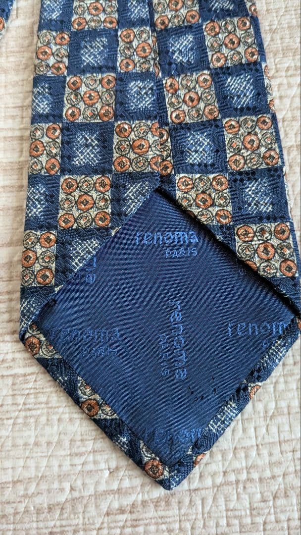 renoma PARIS レノマ パリス チェック柄シルクネクタイの写真5枚目
