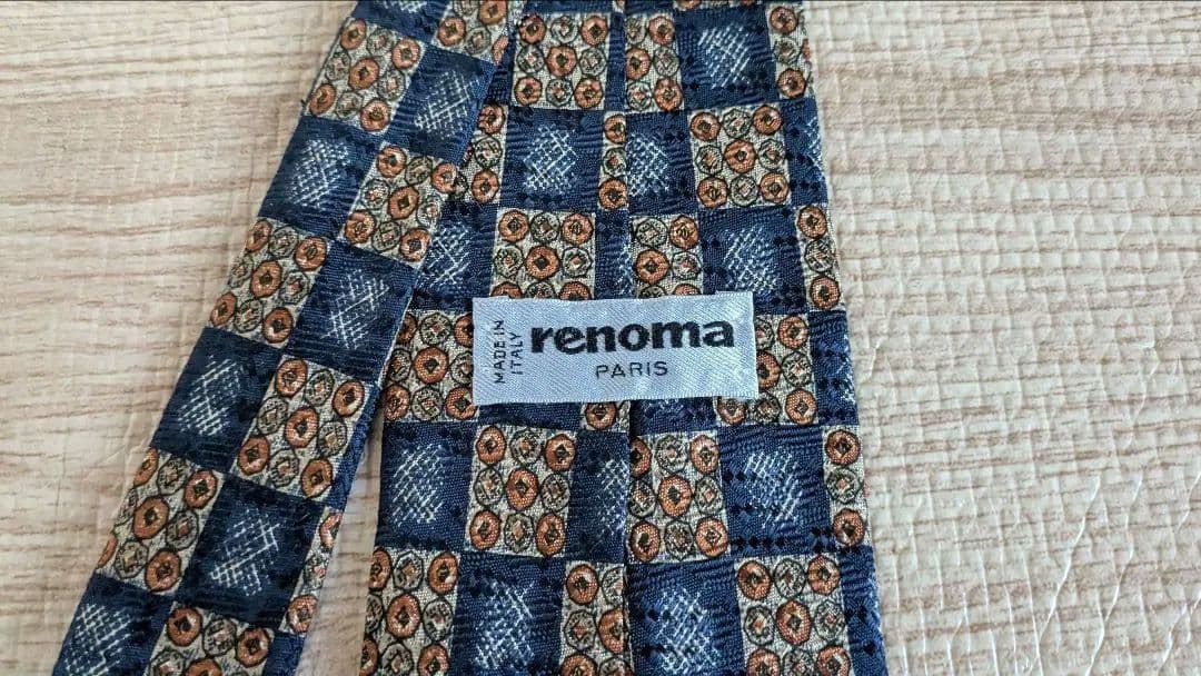 renoma PARIS レノマ パリス チェック柄シルクネクタイの写真6枚目