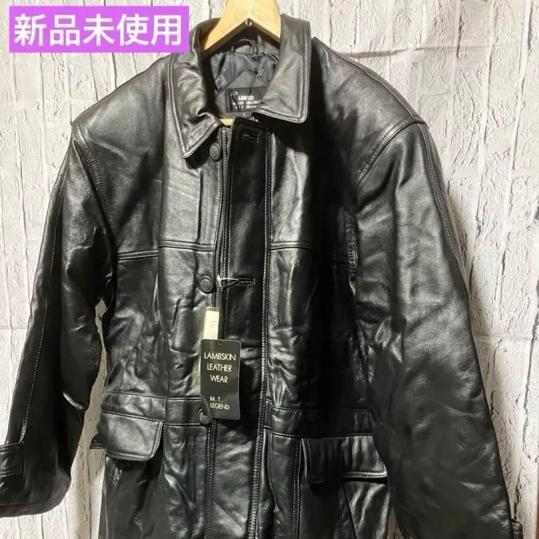 新品　未使用　M.T.LEGENDブラックレザージャケット L 羊革