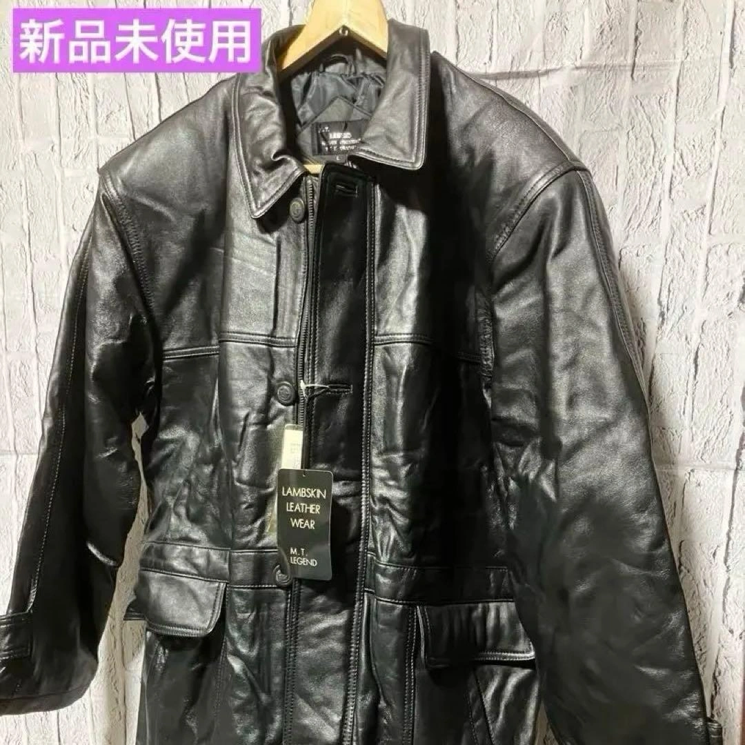 新品 未使用 M.T.LEGENDブラックレザージャケット L 羊革