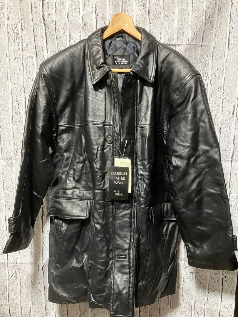新品　未使用　M.T.LEGENDブラックレザージャケット L 羊革の写真2枚目