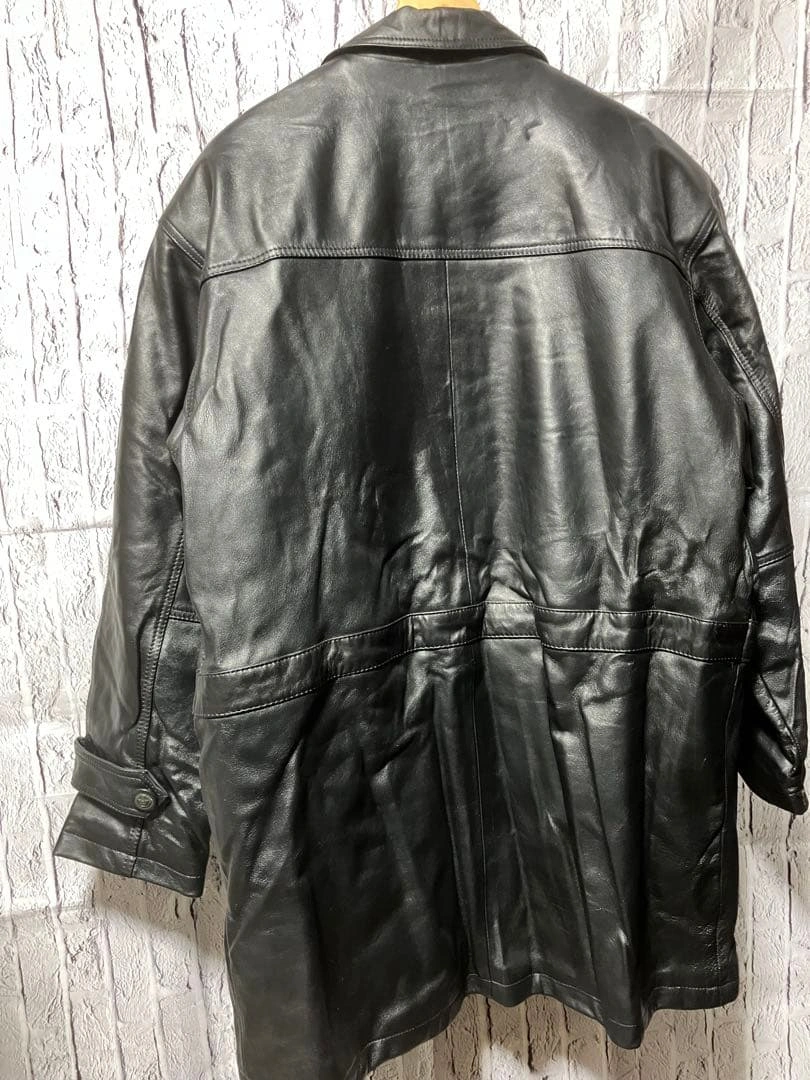新品 未使用 M.T.LEGENDブラックレザージャケット L 羊革の写真5枚目