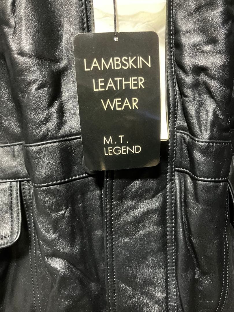 新品　未使用　M.T.LEGENDブラックレザージャケット L 羊革の写真6枚目