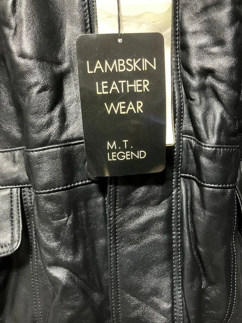 新品 未使用 M.T.LEGENDブラックレザージャケット L 羊革の写真6枚目