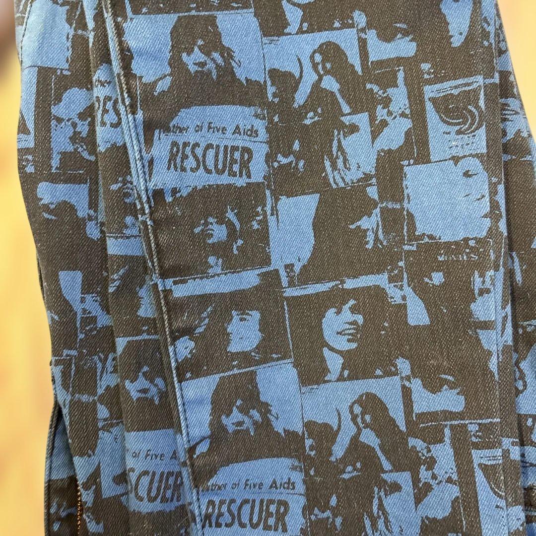 ヒステリックグラマー スキニーパンツ 青 Rolling Stones コラボの写真6枚目