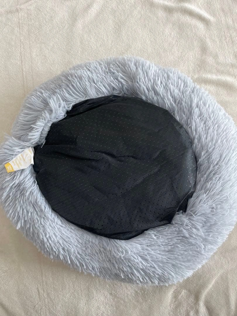 ペットベッド ★丸型 グレー 直径約50cm ネコ 猫 ふわふわ クッションの写真5枚目