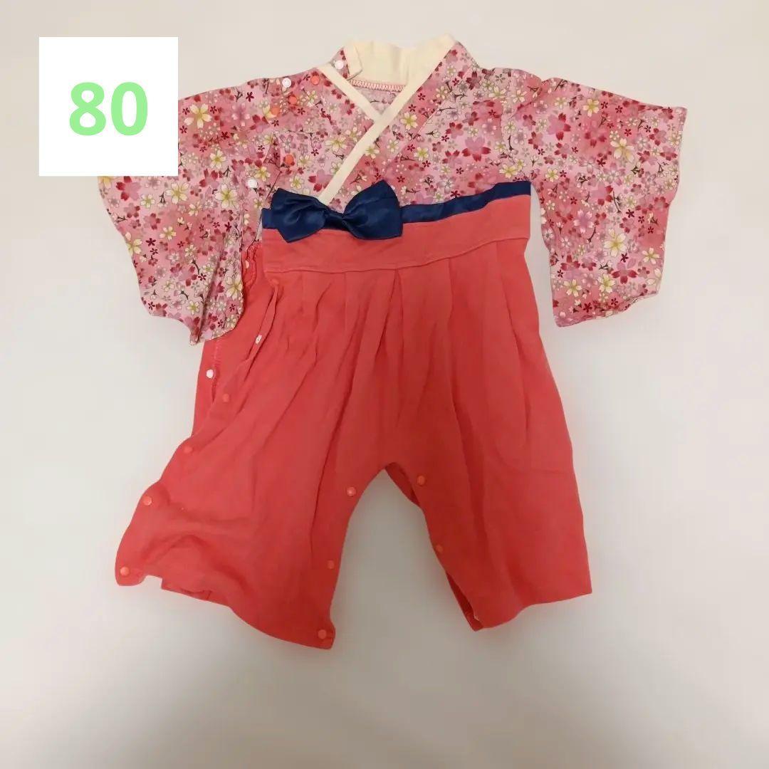 80和風ベビー服 花柄