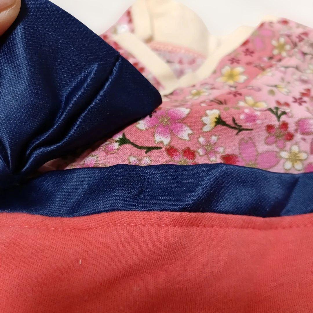 80和風ベビー服 花柄の写真5枚目