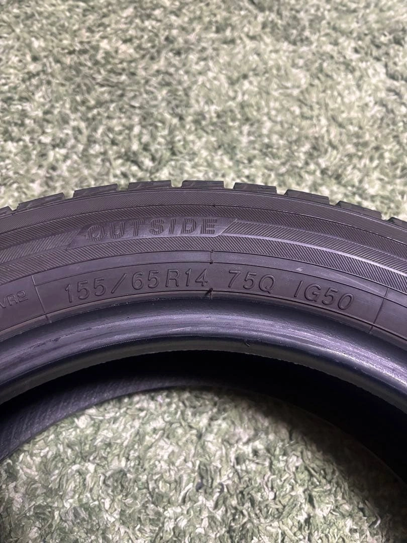 ヨコハマ 155/65R14 75Q スタッドレスタイヤ 4本セットの写真3枚目