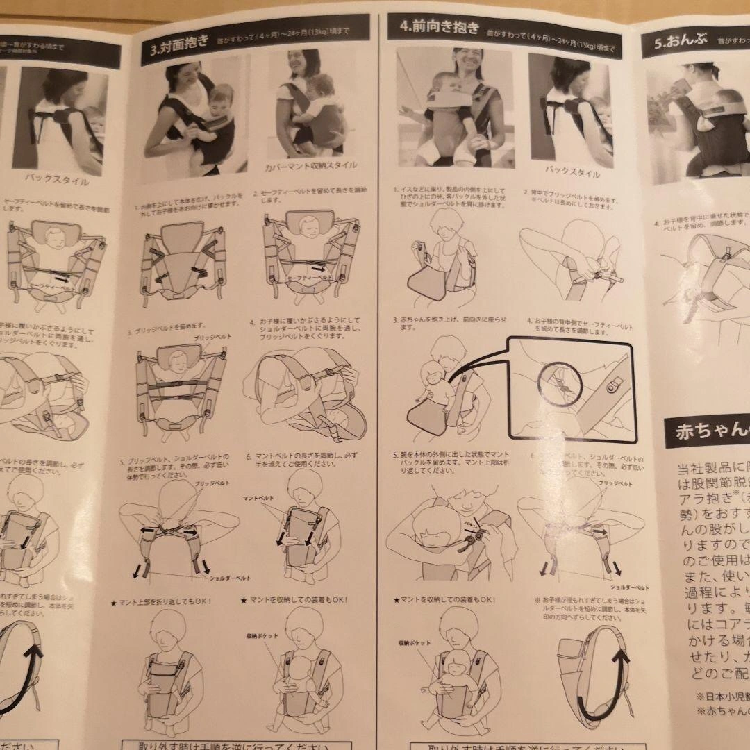 日本製5way抱っこひもの写真7枚目