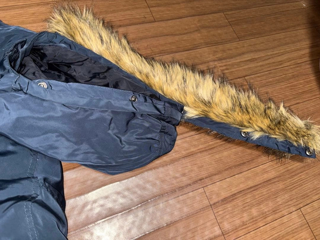 【美品】お値下げ中 ZARA BOYSダウンコート サイズ10 140cm ネイビーの写真6枚目