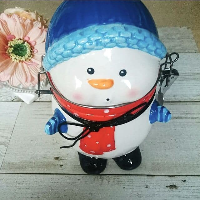 雪だるま 蓋付き収納容器 中型の写真2枚目