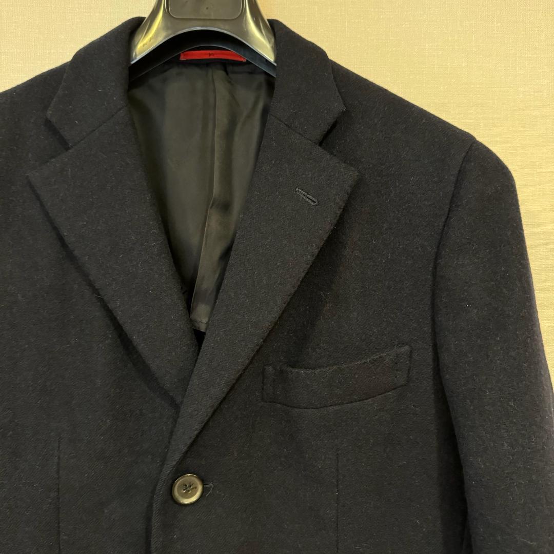 ISAIA イザイア ウール100％ コート サイズ50 紺 イタリア製