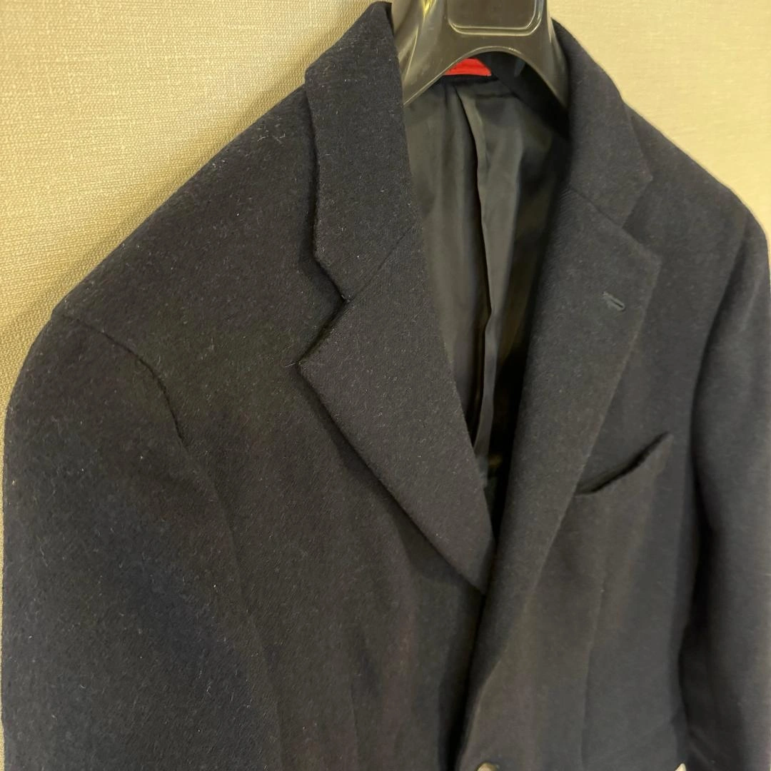 ISAIA イザイア ウール100% コート サイズ50 紺 イタリア製の写真3枚目
