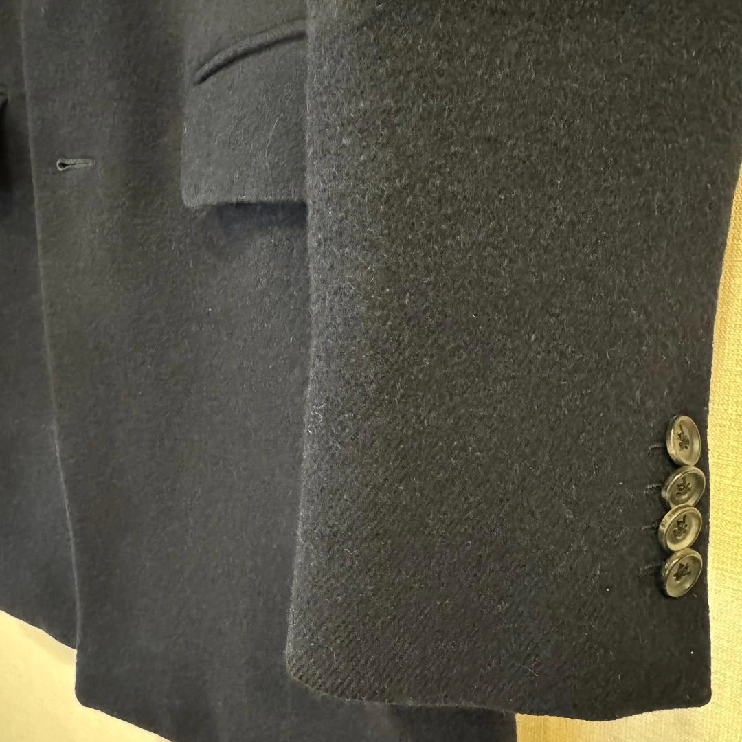 ISAIA イザイア ウール100% コート サイズ50 紺 イタリア製の写真4枚目