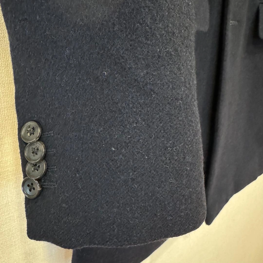 ISAIA イザイア ウール100% コート サイズ50 紺 イタリア製の写真5枚目