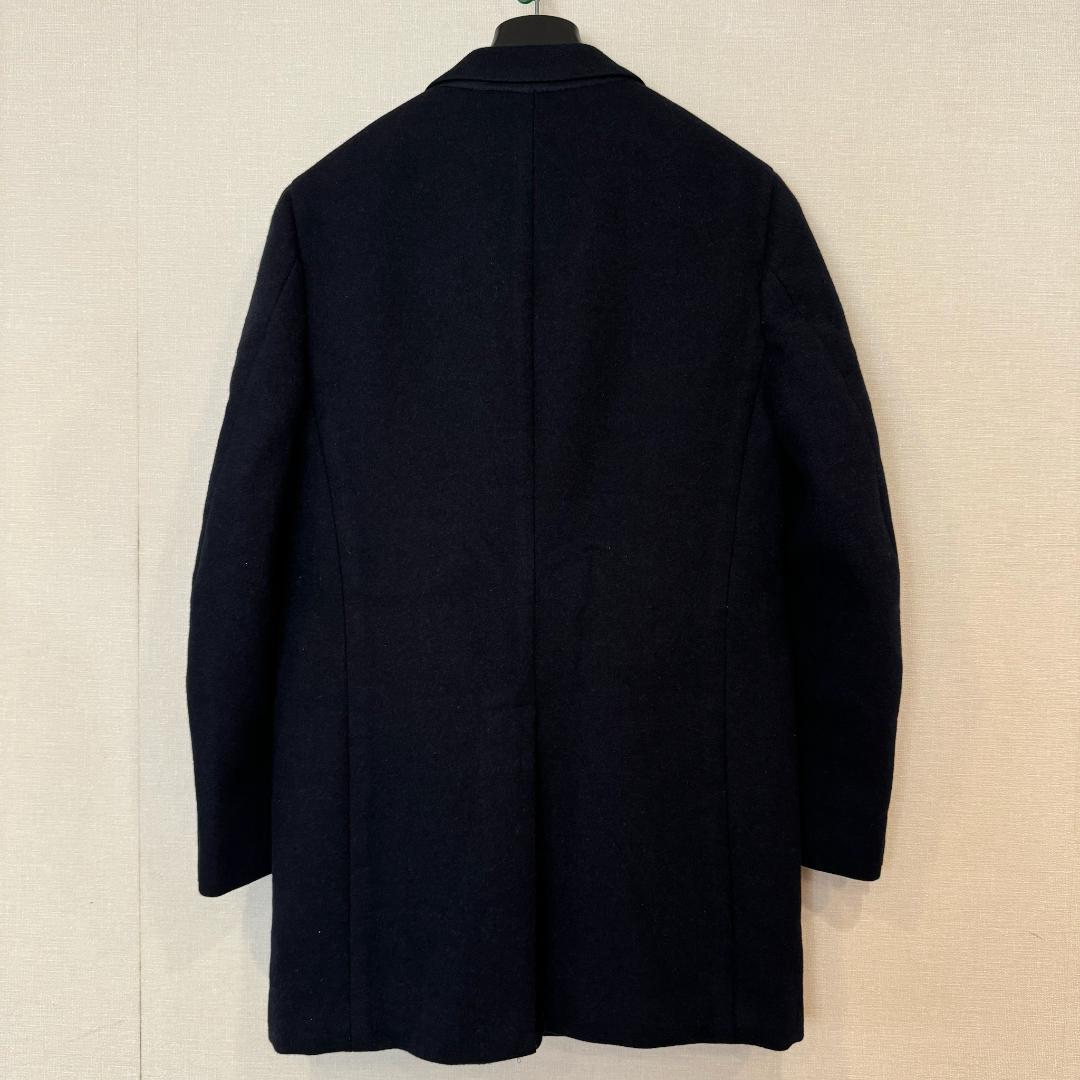 ISAIA イザイア ウール100％ コート サイズ50 紺 イタリア製の写真10枚目