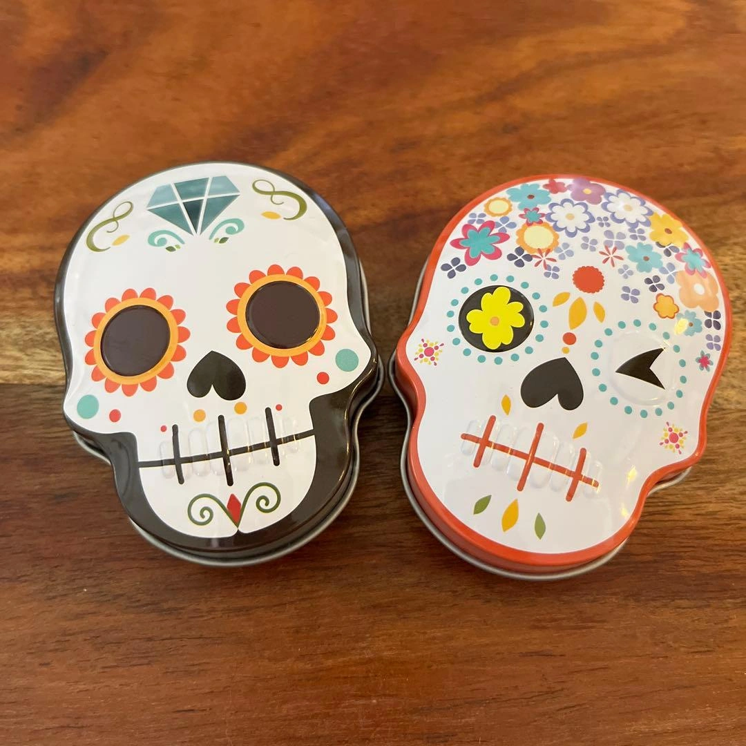 【2点セット】カルディ スカル ガイコツ メキシコ 小物入れ ケース ハロウィン