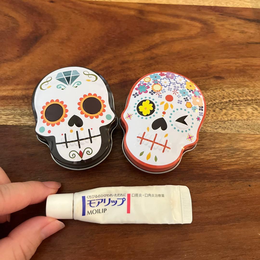 【2点セット】カルディ スカル ガイコツ メキシコ 小物入れ ケース ハロウィンの写真2枚目