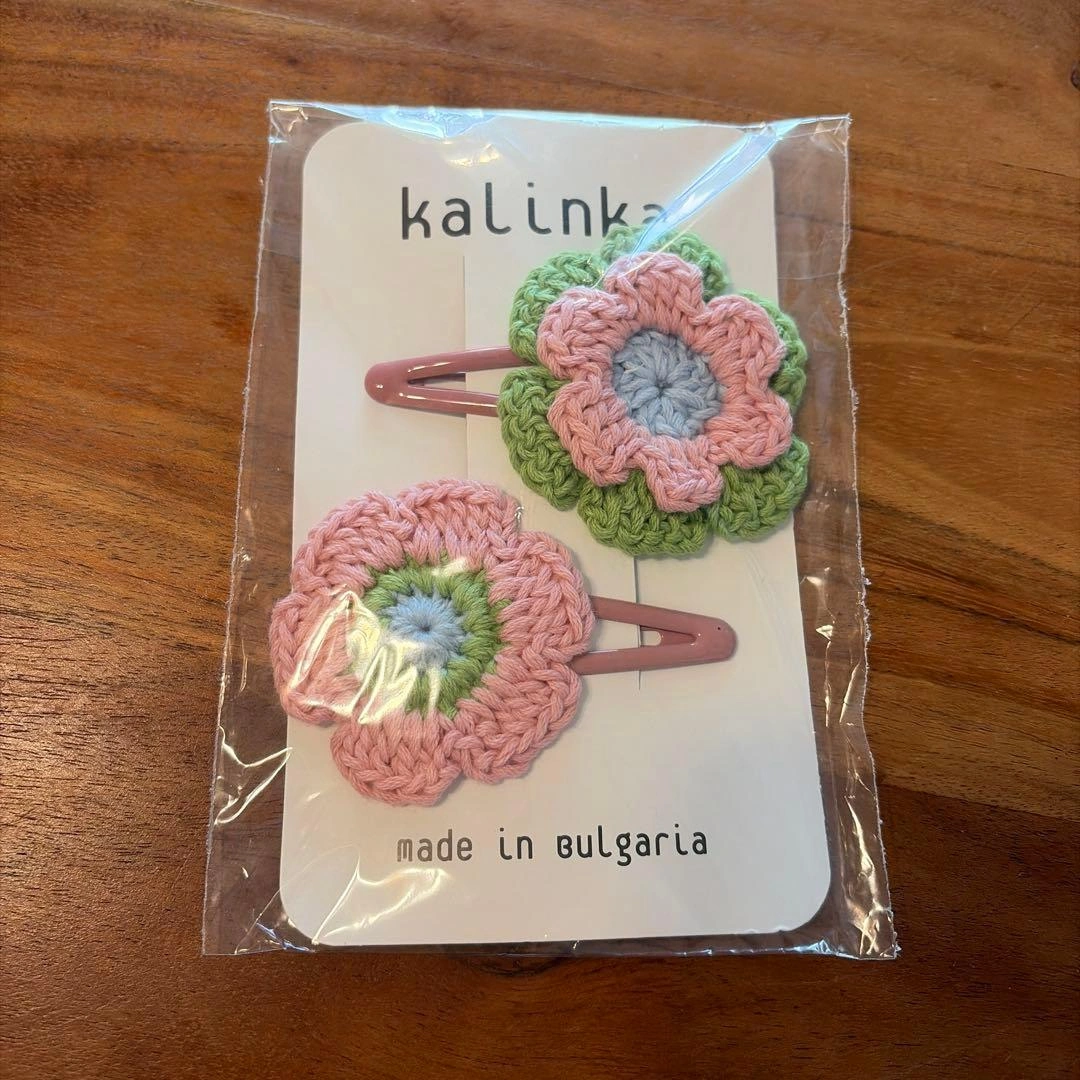【新品】kalinka 花モチーフ ヘアクリップ カリンカ ダスティピンクの写真2枚目