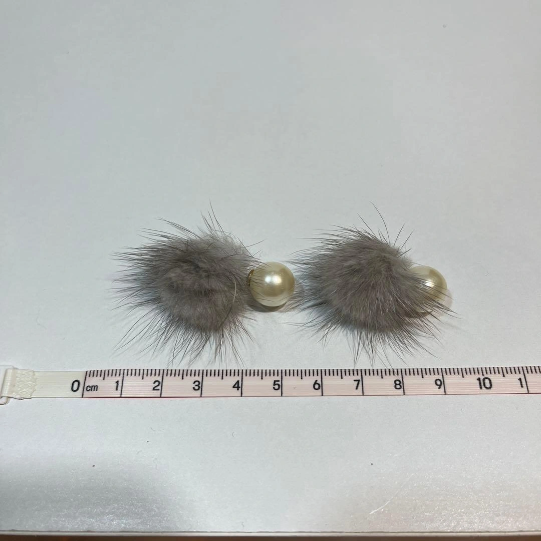 【6種セット】ピアス イヤリング レース ファー パール ハートビジュの写真4枚目