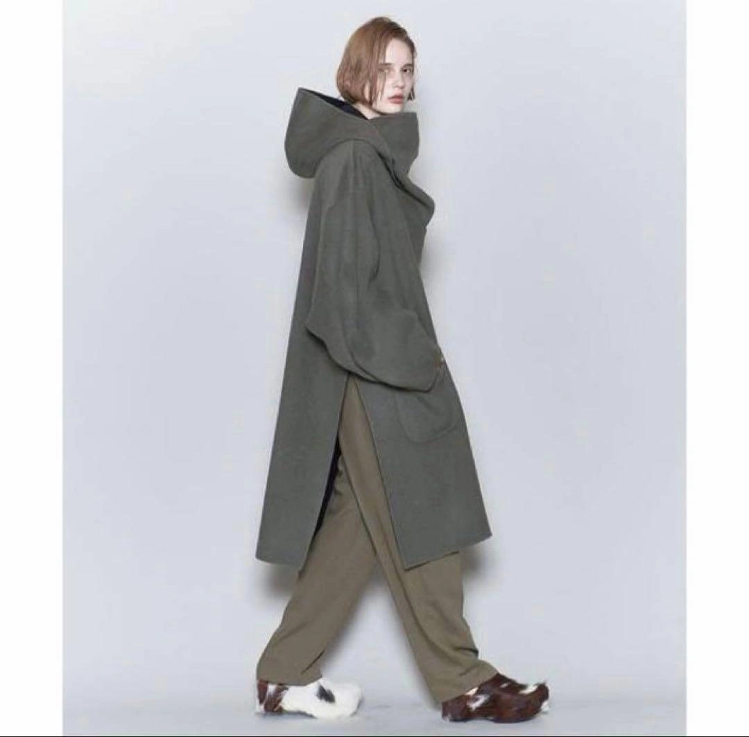 【美品】ロク roku beauty&youth 6 ポンチョ コート リバー