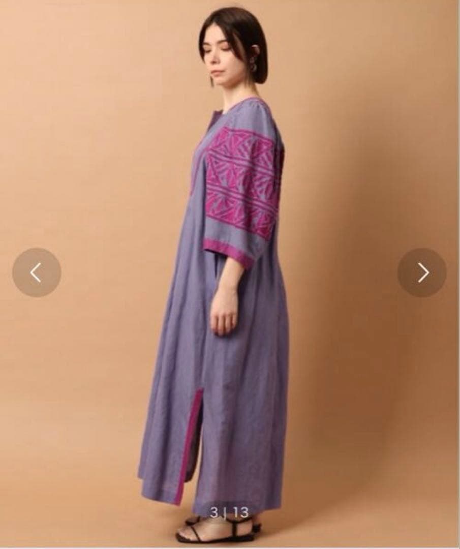 【新品/即完売】サラマリカ ビッグフラワーワンピース 刺繍の写真2枚目