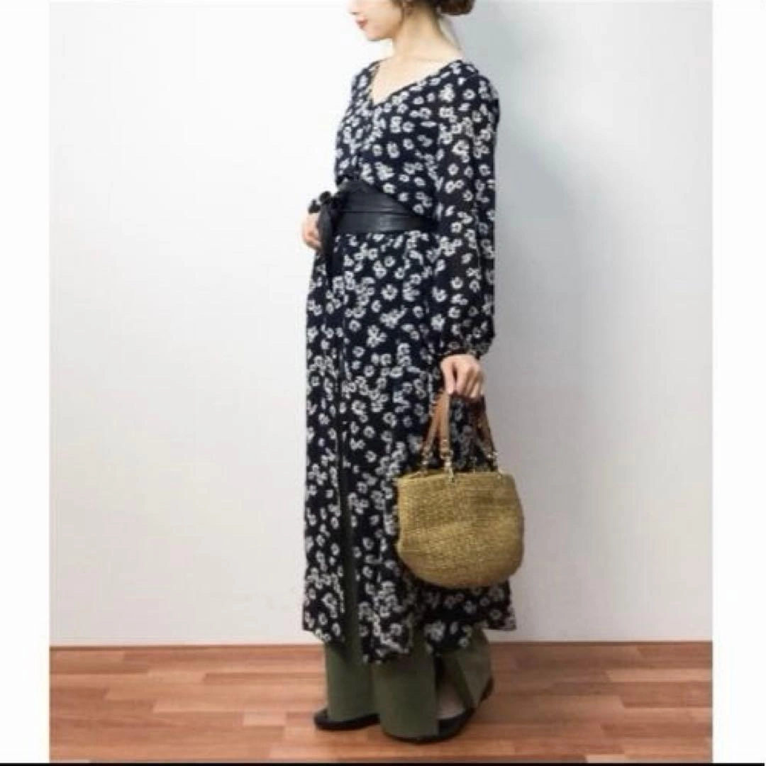 【美品】SLOBE IENA デイジープリント ロングワンピース