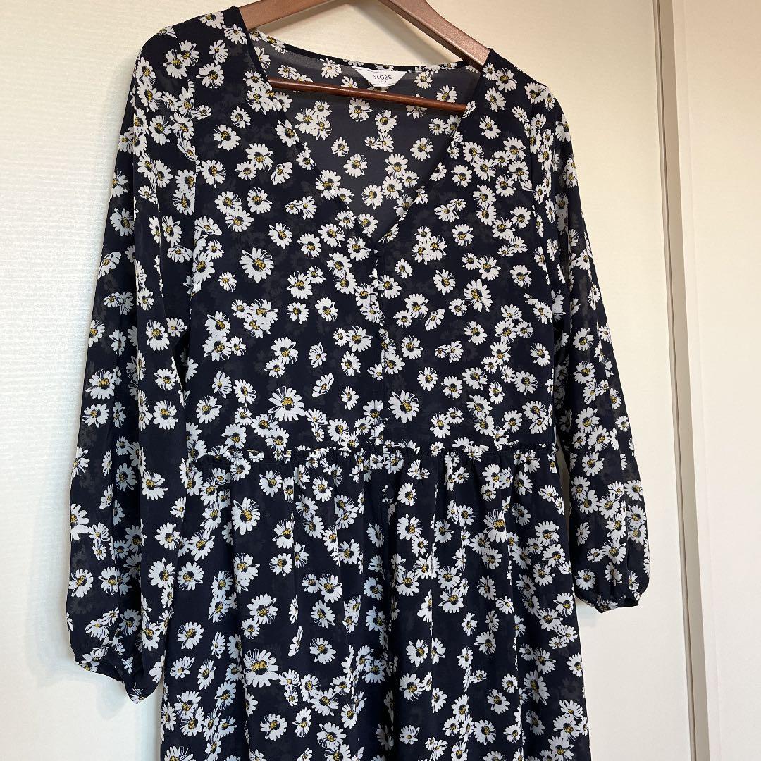 【美品】SLOBE IENA デイジープリント ロングワンピースの写真3枚目