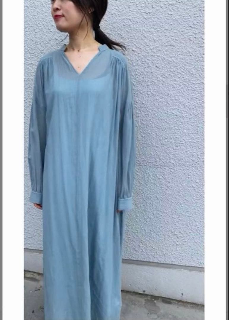 【新品】SHIPS タック刺繍カフタンワンピース 野尻美穂の写真5枚目