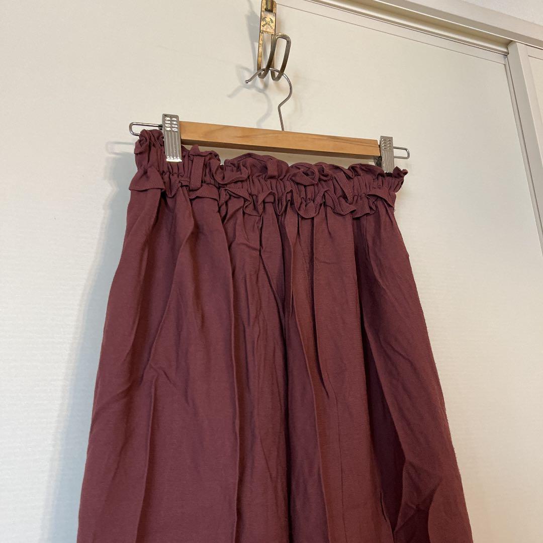 Mystic ワイドストレートパンツ キュロット ウエストゴムの写真2枚目