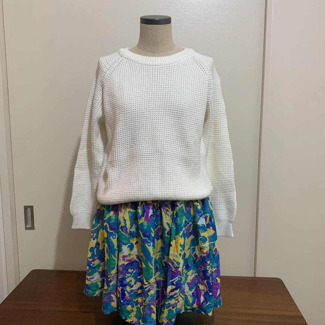 【古着】ベアトップ2WAY スカート ヴィンテージ サンタモニカ flowerの写真3枚目