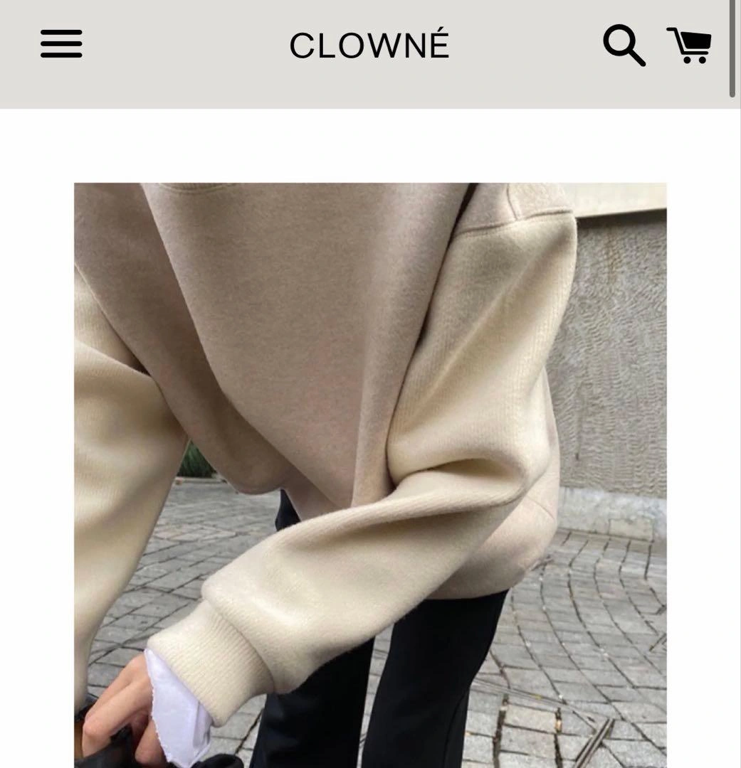 【試着のみ美品】CLOWNÉ ドロップショルダー ボアスウェットの写真5枚目