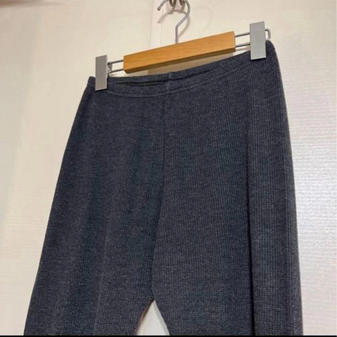【美品】BEAMS メンズ ワッフルレギンス チャコールグレー フリーサイズの写真3枚目