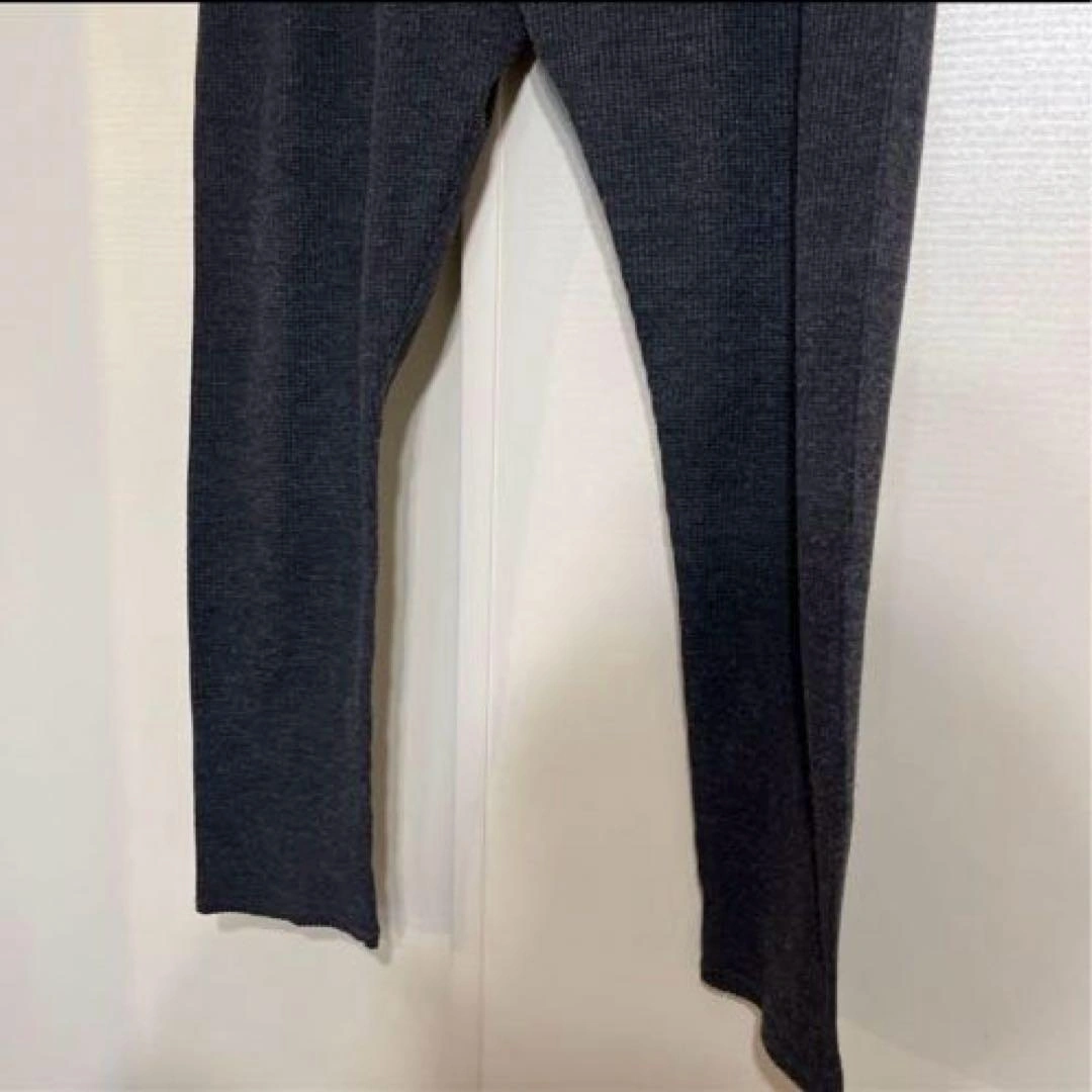 【美品】BEAMS メンズ ワッフルレギンス チャコールグレー フリーサイズの写真4枚目