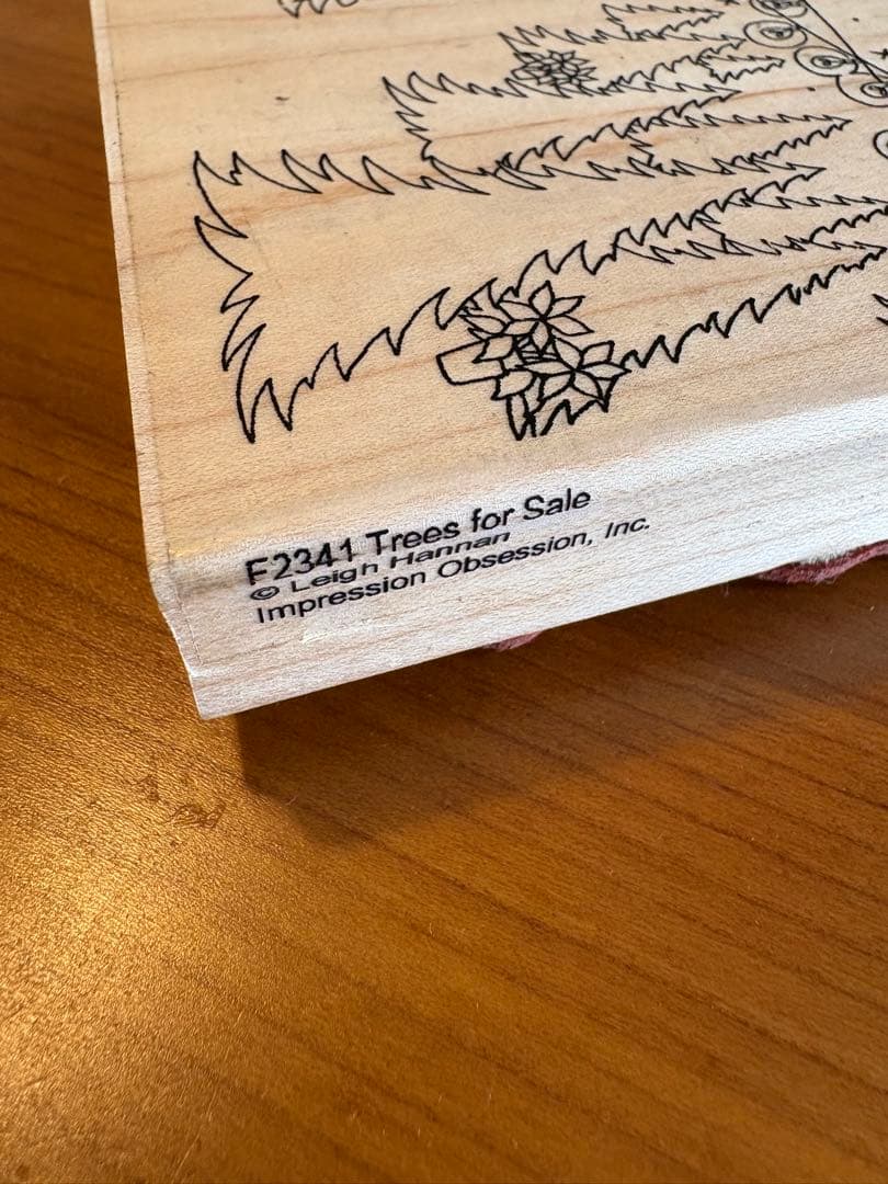 クリスマスツリー　木製スタンプの写真2枚目
