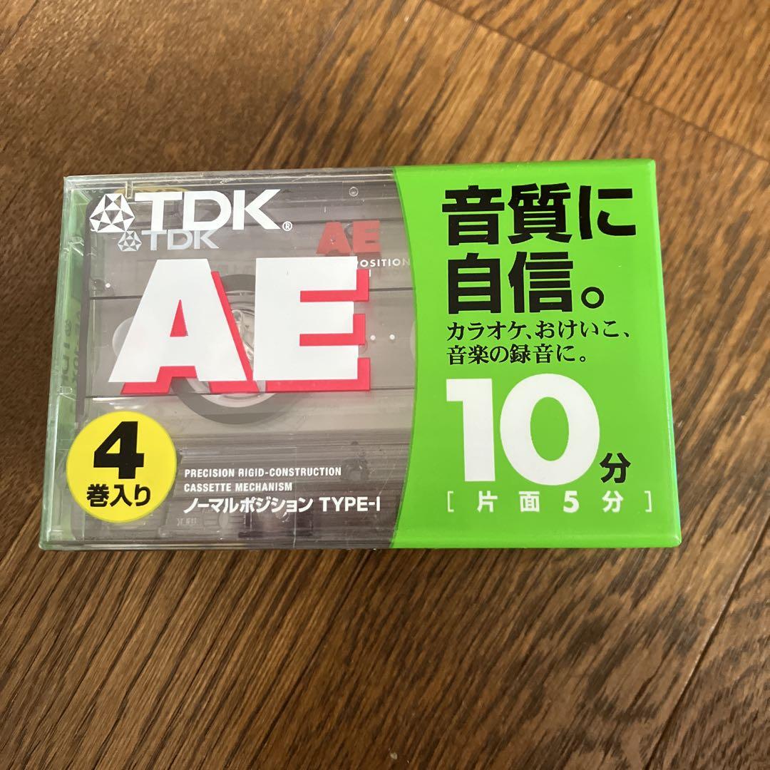 TDK	AE	カセットテープ	10分	ノーマルポジション	4巻セット