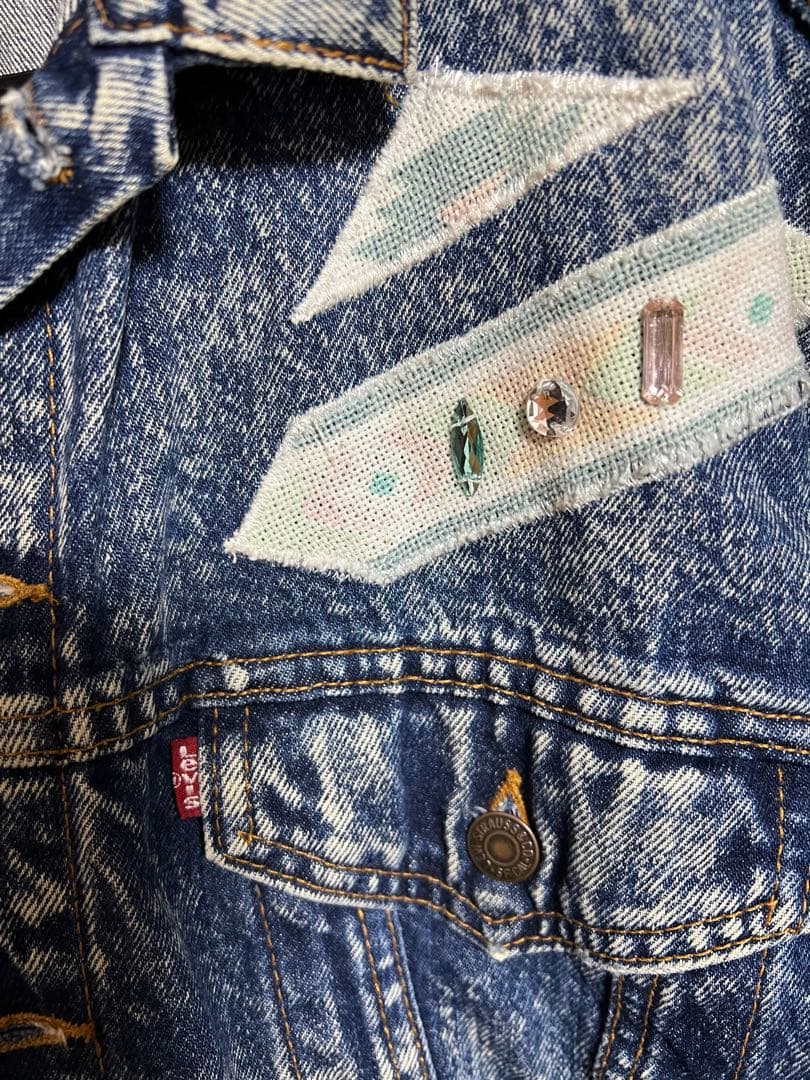 レア米国製ヴィンテージ 赤タグ LEVI'S 80’sデニムジャケットGジャンの写真2枚目