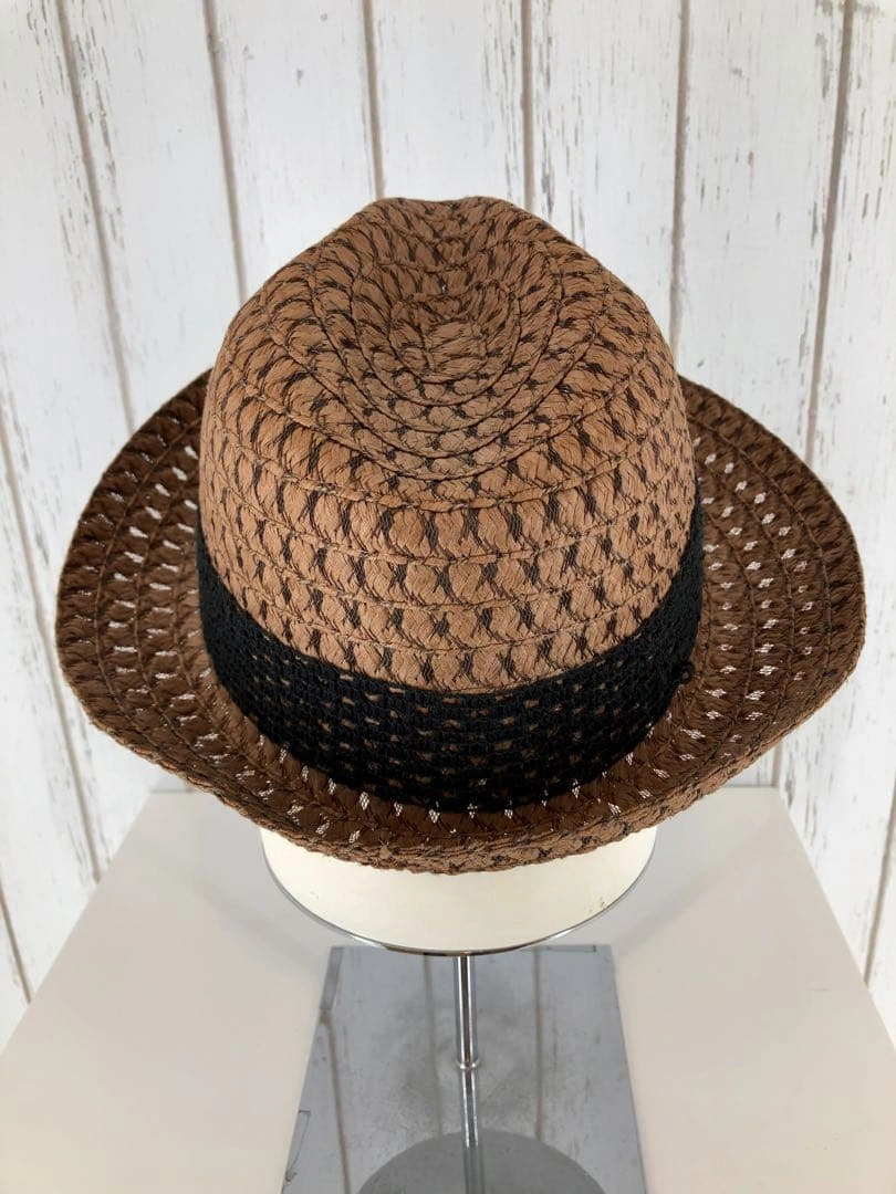 麦わら帽子 中折れストローハットの写真3枚目