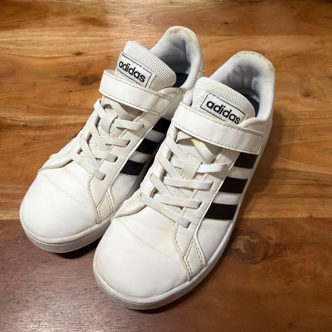 adidas ホワイト アディダス 21cm キッズスニーカー 白