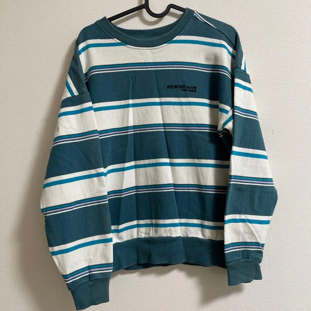 H&M ストライプ オーバーサイズ トレーナー