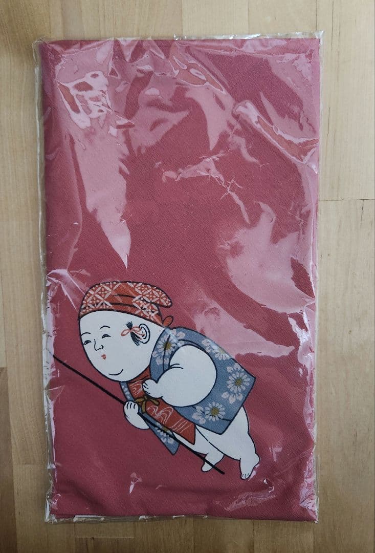 赤色 風呂敷 イラスト付き 昭和レトロ